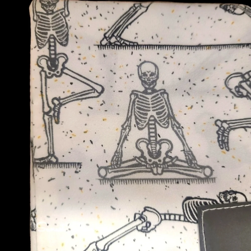 2PC Halloween YOGA POSE Skeleton Standard Pillowcases By Skull & Bones New